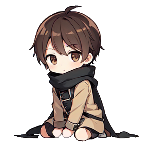 マフラーを巻いた男の子